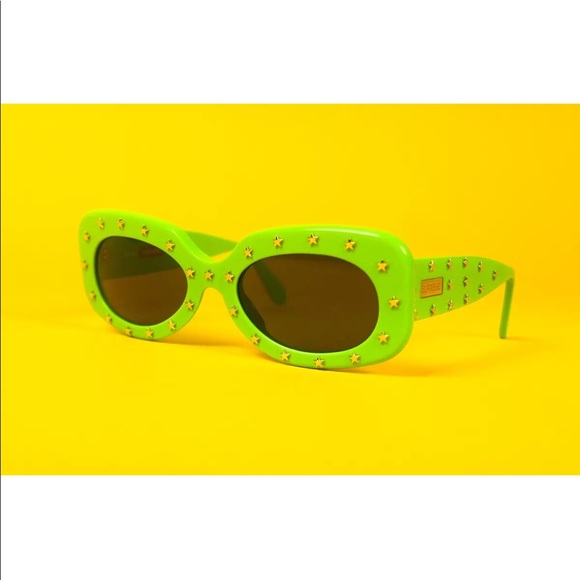 SUPREME Royale Sunglasses SS18 Stars - Lime Green - Picture 2 of 6